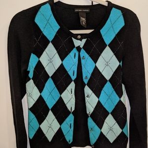 Argyle cardigan